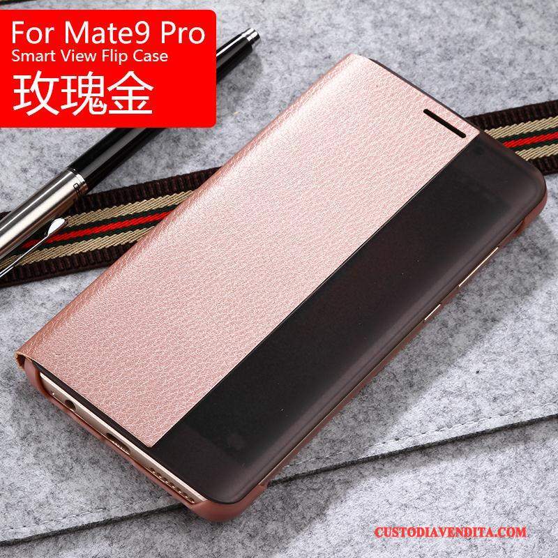 Custodia Huawei Mate 9 Pro Pelle Nerotelefono, Cover Huawei Mate 9 Pro Protezione