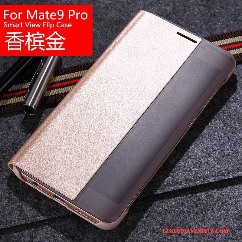 Custodia Huawei Mate 9 Pro Pelle Nerotelefono, Cover Huawei Mate 9 Pro Protezione