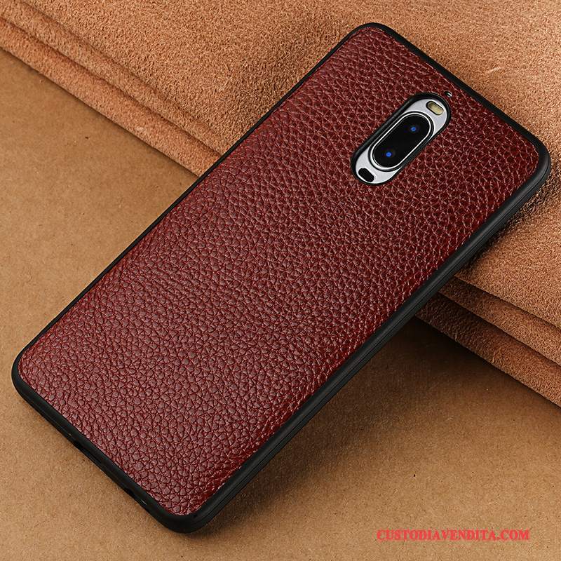 Custodia Huawei Mate 9 Pro Pelle Tutto Incluso Anti-caduta, Cover Huawei Mate 9 Pro Creativo Telefono Rosso