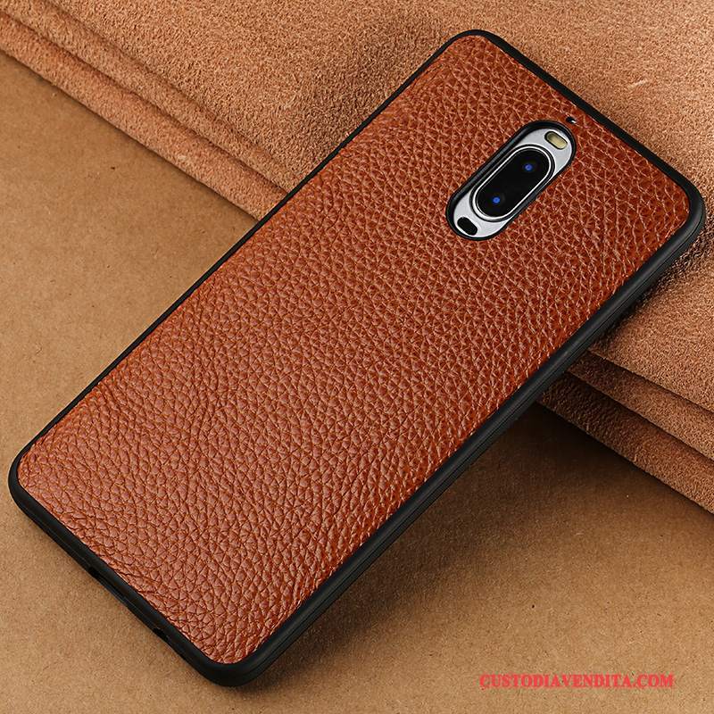 Custodia Huawei Mate 9 Pro Pelle Tutto Incluso Anti-caduta, Cover Huawei Mate 9 Pro Creativo Telefono Rosso