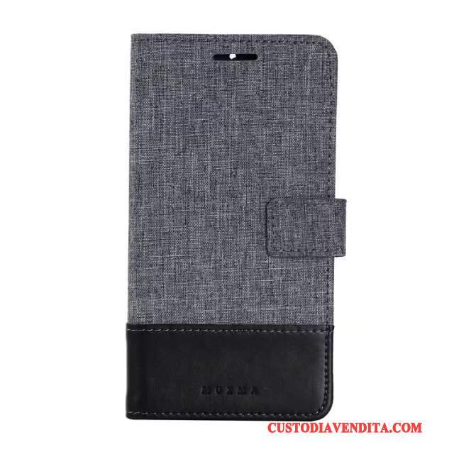 Custodia Huawei Mate 9 Pro Portafoglio Grigio Anti-caduta, Cover Huawei Mate 9 Pro Protezione