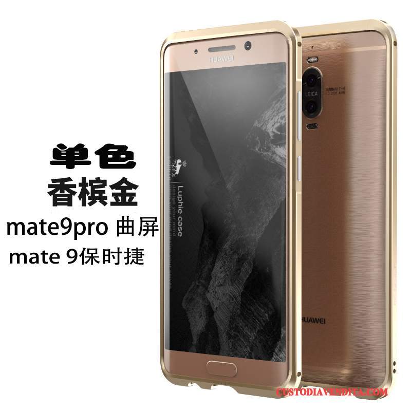 Custodia Huawei Mate 9 Pro Protezione Argentotelefono, Cover Huawei Mate 9 Pro Telaio Metallo