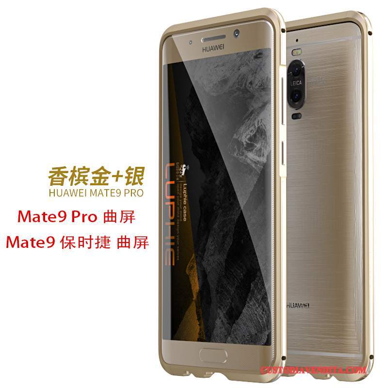 Custodia Huawei Mate 9 Pro Protezione Argentotelefono, Cover Huawei Mate 9 Pro Telaio Metallo