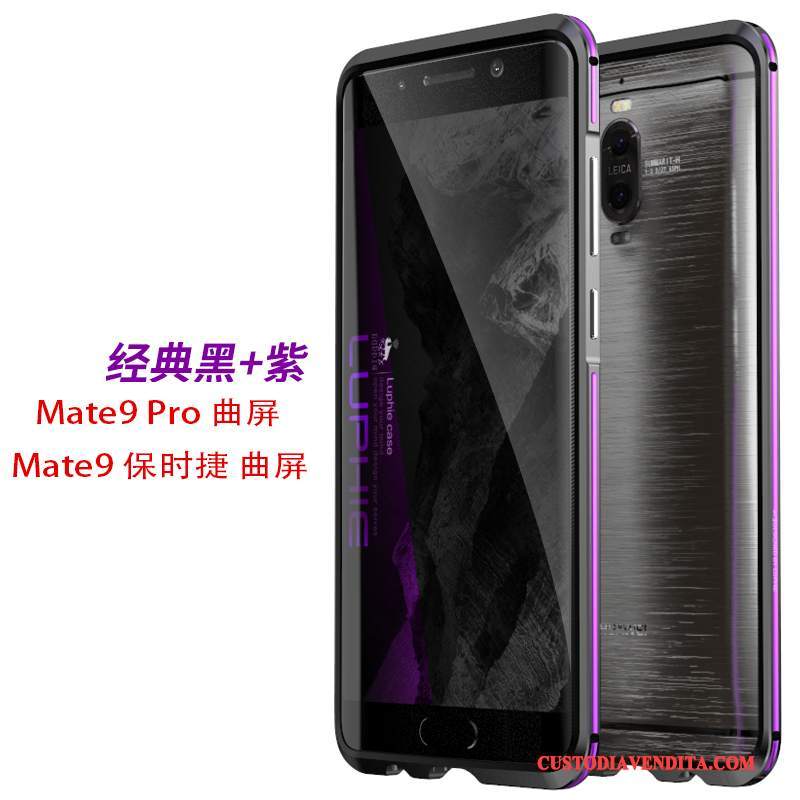 Custodia Huawei Mate 9 Pro Protezione Argentotelefono, Cover Huawei Mate 9 Pro Telaio Metallo