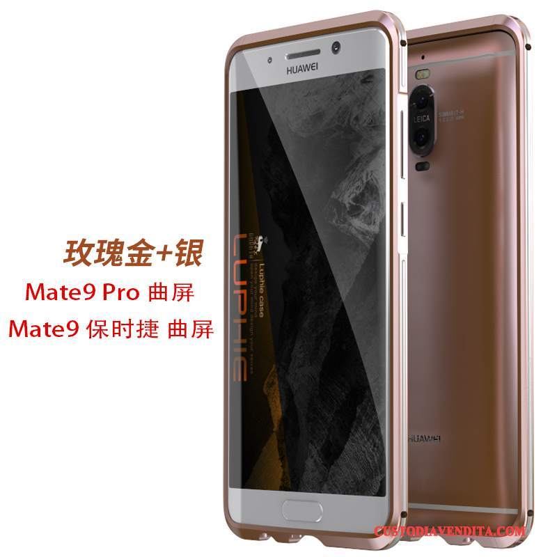 Custodia Huawei Mate 9 Pro Protezione Argentotelefono, Cover Huawei Mate 9 Pro Telaio Metallo