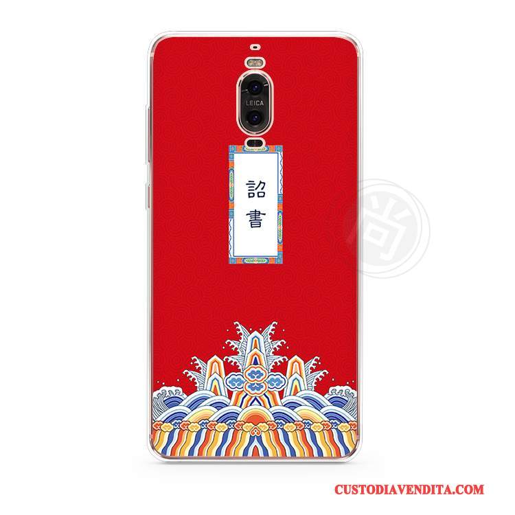 Custodia Huawei Mate 9 Pro Protezione Morbido Rosso, Cover Huawei Mate 9 Pro Creativo Di Personalità Tendenza