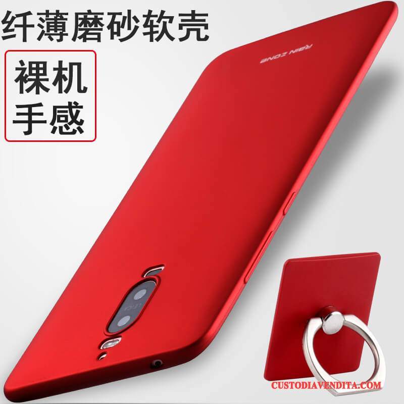 Custodia Huawei Mate 9 Pro Silicone Morbidotelefono, Cover Huawei Mate 9 Pro Protezione Rosso