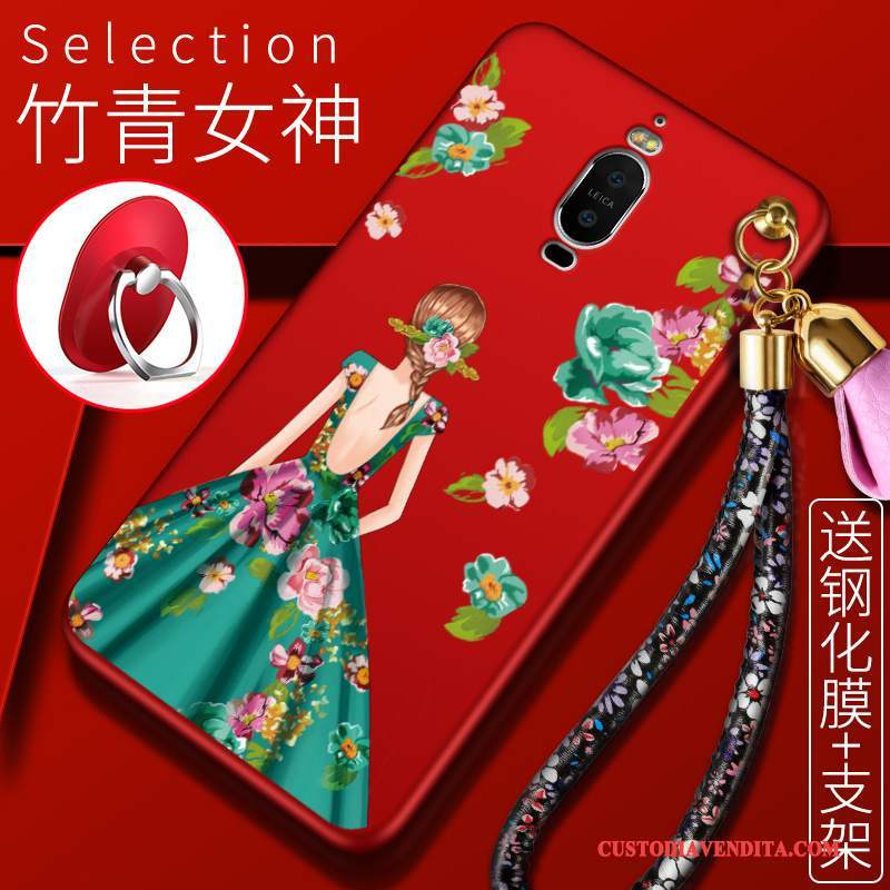 Custodia Huawei Mate 9 Pro Silicone Telefono Sottili, Cover Huawei Mate 9 Pro Protezione Tendenza Rosso