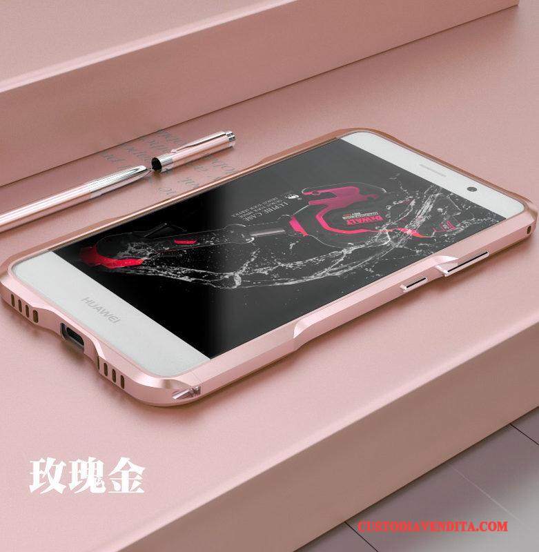 Custodia Huawei Mate 9 Protezione Anti-caduta Metallo, Cover Huawei Mate 9 Oro Rosa Sottile