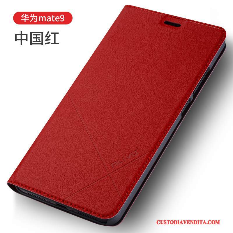 Custodia Huawei Mate 9 Protezione Anti-caduta Oro, Cover Huawei Mate 9 Pelle Telefono