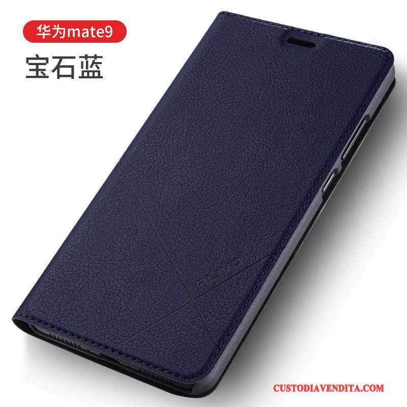 Custodia Huawei Mate 9 Protezione Anti-caduta Oro, Cover Huawei Mate 9 Pelle Telefono