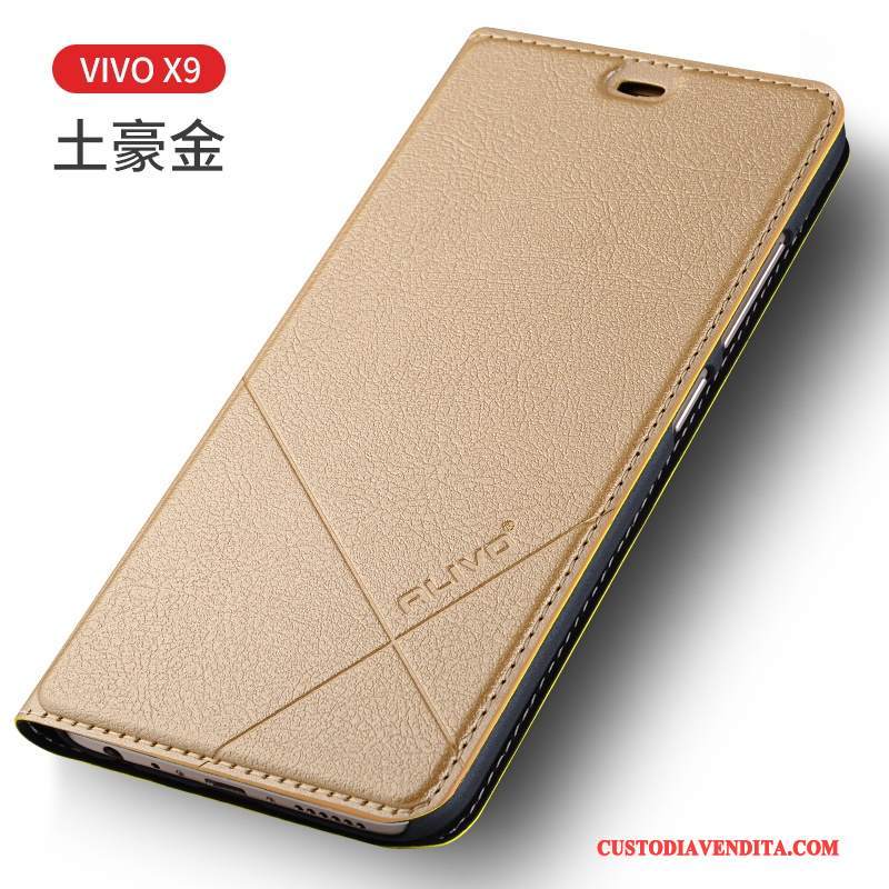 Custodia Huawei Mate 9 Protezione Anti-caduta Oro, Cover Huawei Mate 9 Pelle Telefono