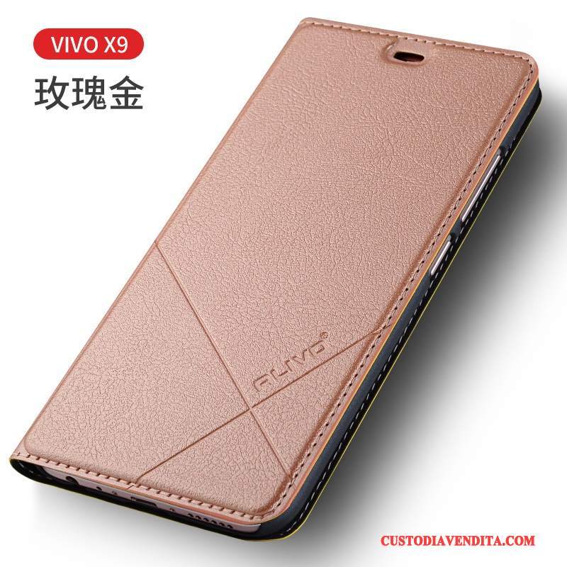 Custodia Huawei Mate 9 Protezione Anti-caduta Oro, Cover Huawei Mate 9 Pelle Telefono