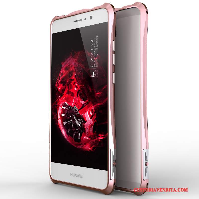 Custodia Huawei Mate 9 Protezione Rosso Telaio, Cover Huawei Mate 9 Telefono Metallo