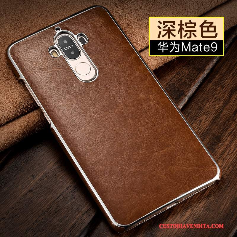 Custodia Huawei Mate 9 Protezione Sottili Anti-caduta, Cover Huawei Mate 9 Pelle Orotelefono