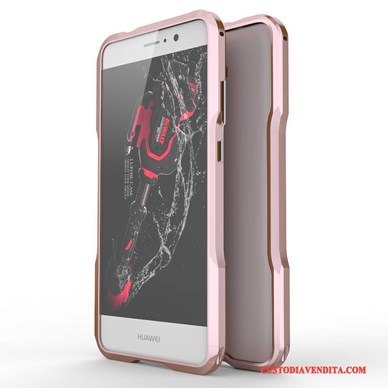 Custodia Huawei Mate 9 Protezione Telaio Rosa, Cover Huawei Mate 9 Metallotelefono