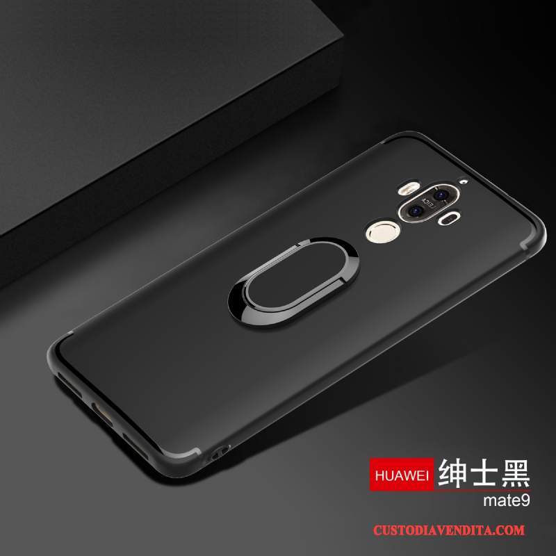 Custodia Huawei Mate 9 Protezione Telefono Nero, Cover Huawei Mate 9 Ring Sottile