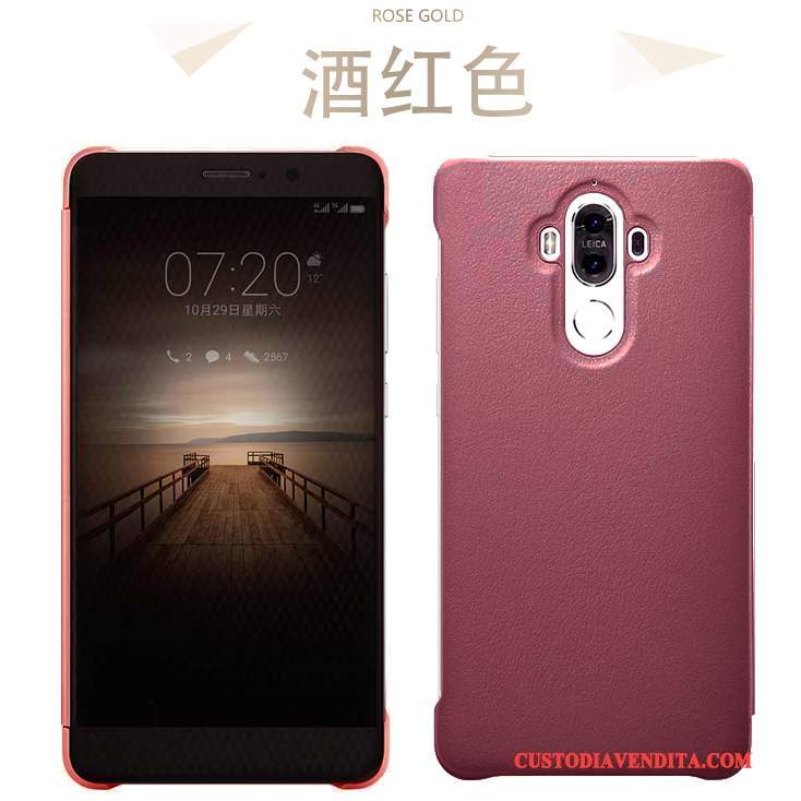 Custodia Huawei Mate 9 Protezione Telefono Rosa, Cover Huawei Mate 9 Pelle Anti-caduta Tutto Incluso