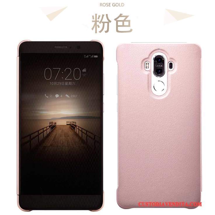 Custodia Huawei Mate 9 Protezione Telefono Rosa, Cover Huawei Mate 9 Pelle Anti-caduta Tutto Incluso