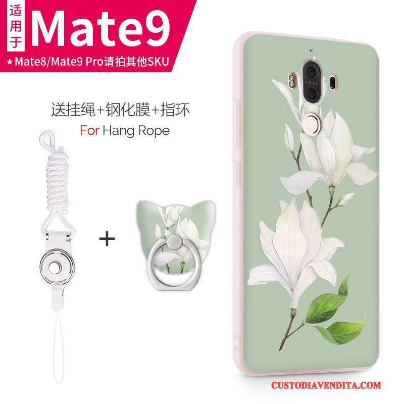 Custodia Huawei Mate 9 Silicone Anti-caduta Chiaro, Cover Huawei Mate 9 Protezione Morbido Porpora