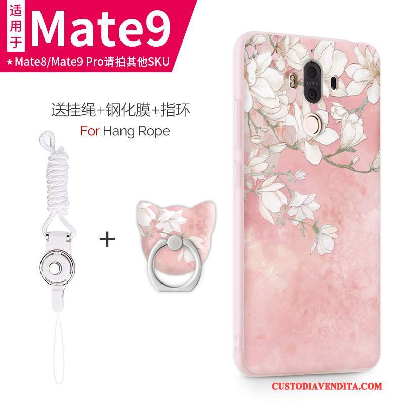 Custodia Huawei Mate 9 Silicone Anti-caduta Chiaro, Cover Huawei Mate 9 Protezione Morbido Porpora