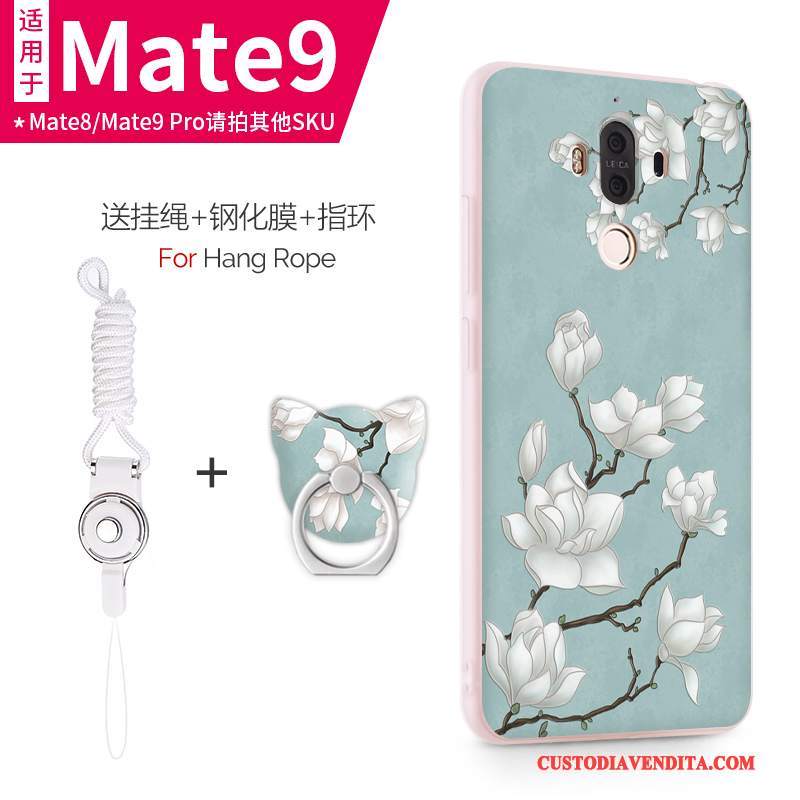 Custodia Huawei Mate 9 Silicone Anti-caduta Chiaro, Cover Huawei Mate 9 Protezione Morbido Porpora