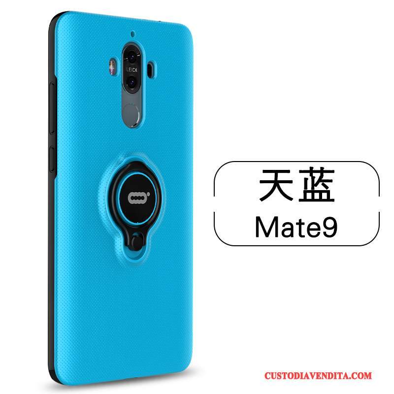 Custodia Huawei Mate 9 Silicone Anti-caduta Ring, Cover Huawei Mate 9 Protezione Fibbia Verde