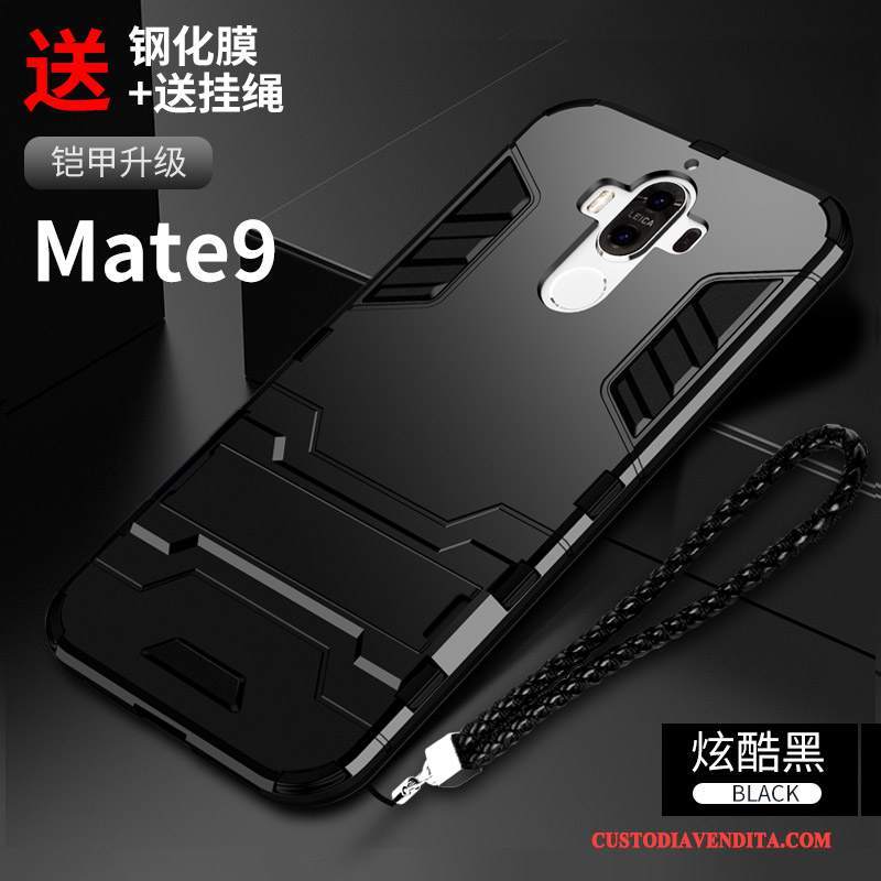 Custodia Huawei Mate 9 Silicone Anti-caduta Tutto Incluso, Cover Huawei Mate 9 Telefono Nero