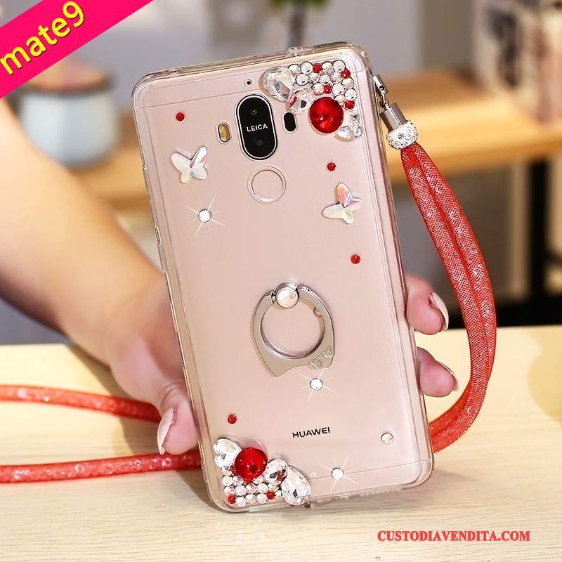 Custodia Huawei Mate 9 Silicone Morbido Porpora, Cover Huawei Mate 9 Tutto Inclusotelefono