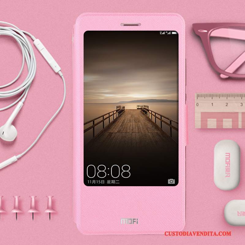 Custodia Huawei Mate 9 Silicone Tutto Incluso Rosa, Cover Huawei Mate 9 Folio Anti-cadutatelefono