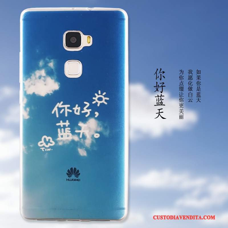 Custodia Huawei Mate S Cartone Animato Scenariotelefono, Cover Huawei Mate S Colore Blu