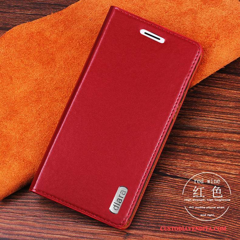 Custodia Huawei Mate S Folio Anti-caduta Tendenza, Cover Huawei Mate S Pelle Arancionetelefono