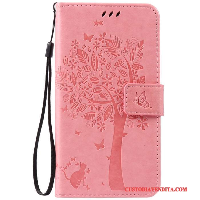 Custodia Huawei Mate S Pelle Morbido Rosa, Cover Huawei Mate S Folio Tutto Incluso Anti-caduta