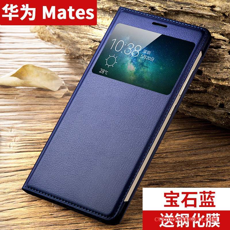 Custodia Huawei Mate S Silicone Blu Scuro Anti-caduta, Cover Huawei Mate S Pelle Telefono