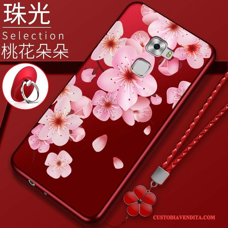 Custodia Huawei Mate S Silicone Rosso Tendenza, Cover Huawei Mate S Protezione Morbidotelefono