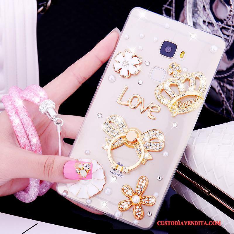 Custodia Huawei Mate S Silicone Telefono Tendenza, Cover Huawei Mate S Strass Anti-caduta Morbido