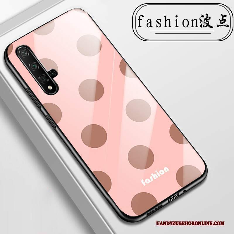 Custodia Huawei Nova 5t Anti-caduta Vetro, Cover Huawei Nova 5t Fiori Rosa