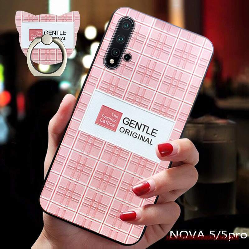 Custodia Huawei Nova 5t Creativo Amanti Macchiati, Cover Huawei Nova 5t Goffratura Di Personalità Nero