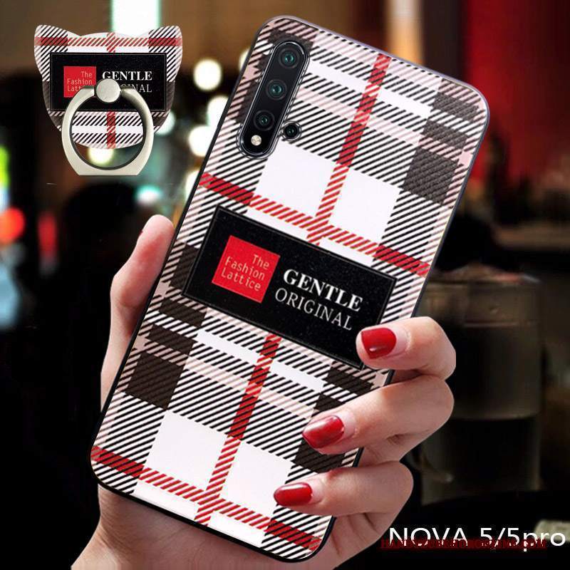 Custodia Huawei Nova 5t Creativo Amanti Macchiati, Cover Huawei Nova 5t Goffratura Di Personalità Nero