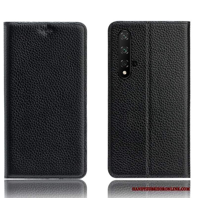 Custodia Huawei Nova 5t Folio Nero Tutto Incluso, Cover Huawei Nova 5t Pelle Modellotelefono