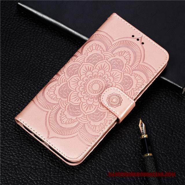 Custodia Huawei Nova 5t Folio Rosatelefono, Cover Huawei Nova 5t Pelle Carta Lusso