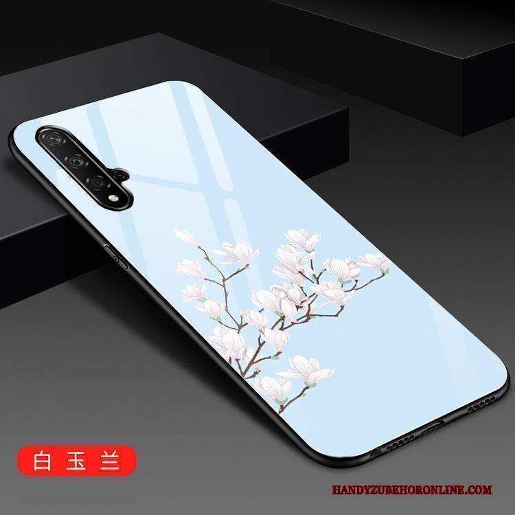 Custodia Huawei Nova 5t Moda Fresco Anti-caduta, Cover Huawei Nova 5t Blu Vetro