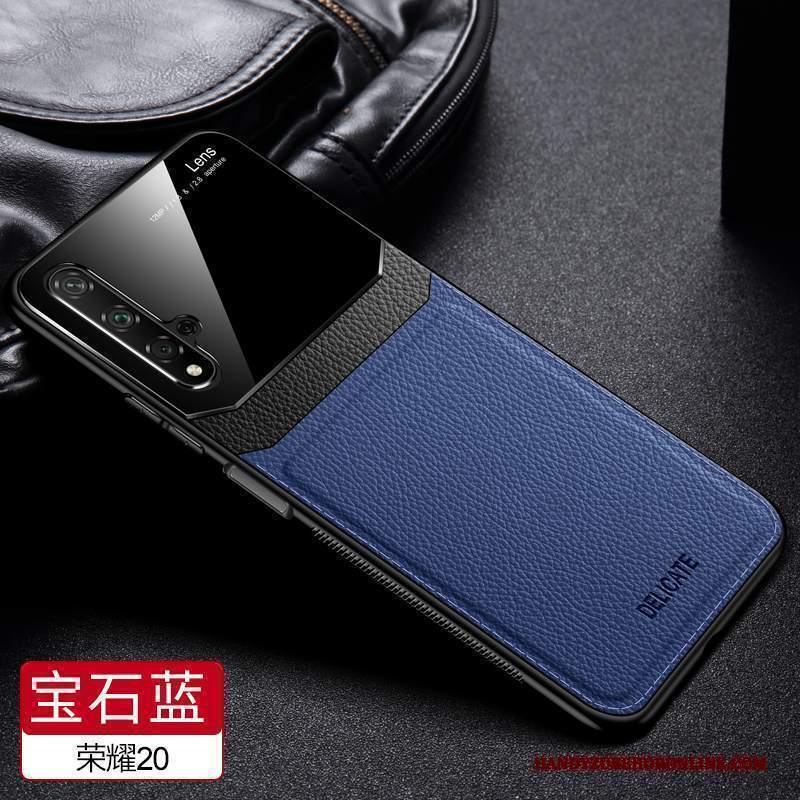 Custodia Huawei Nova 5t Pelle Blu Anti-caduta, Cover Huawei Nova 5t Creativo Supertelefono