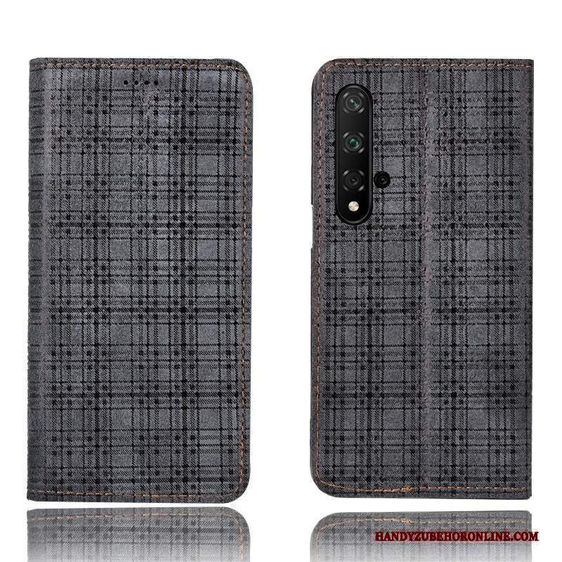 Custodia Huawei Nova 5t Pelle Rosso Velluto, Cover Huawei Nova 5t Protezione Modello A Quadri