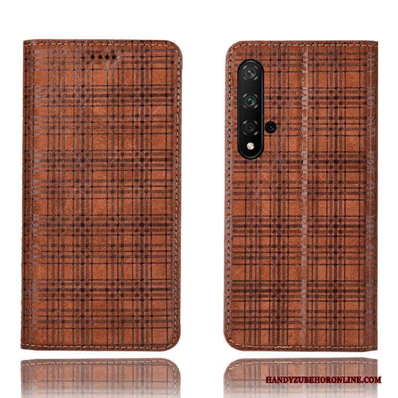 Custodia Huawei Nova 5t Pelle Rosso Velluto, Cover Huawei Nova 5t Protezione Modello A Quadri