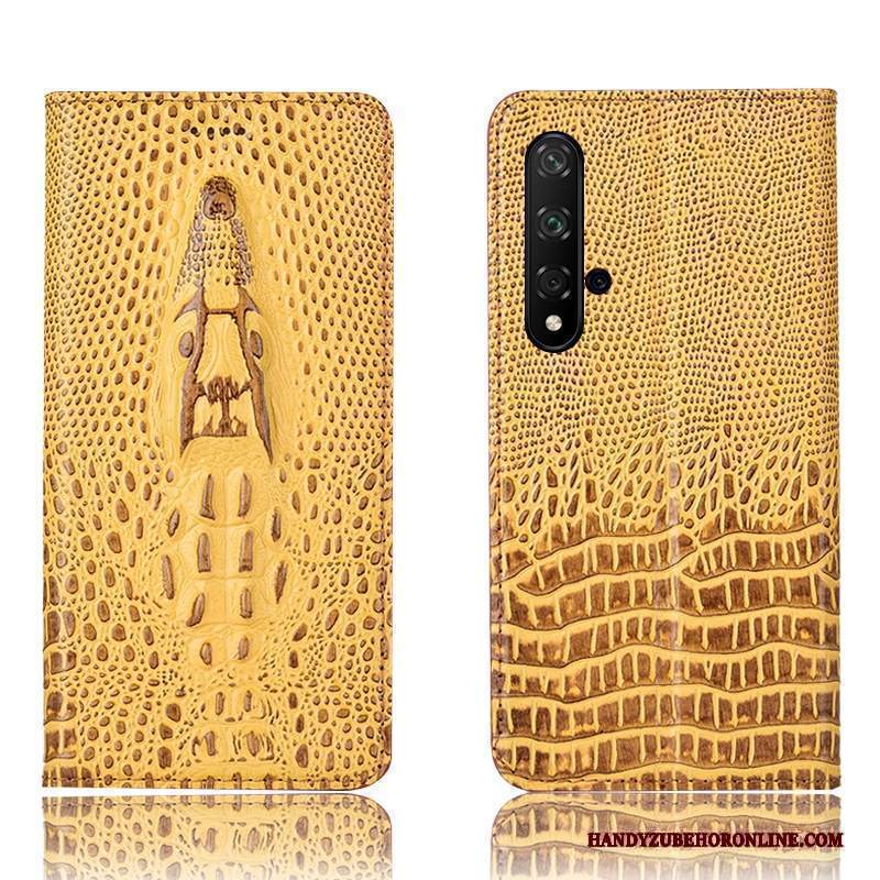 Custodia Huawei Nova 5t Protezione Modello Coccodrillo Anti-caduta, Cover Huawei Nova 5t Pelle Telefono