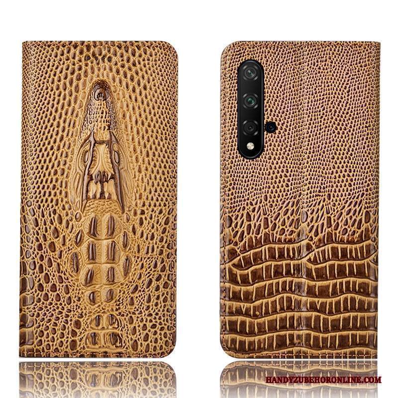 Custodia Huawei Nova 5t Protezione Modello Coccodrillo Anti-caduta, Cover Huawei Nova 5t Pelle Telefono