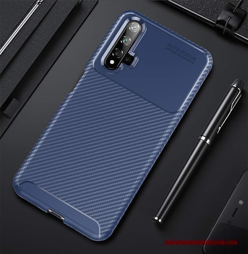 Custodia Huawei Nova 5t Silicone Anti-cadutatelefono, Cover Huawei Nova 5t Protezione Blu Morbido