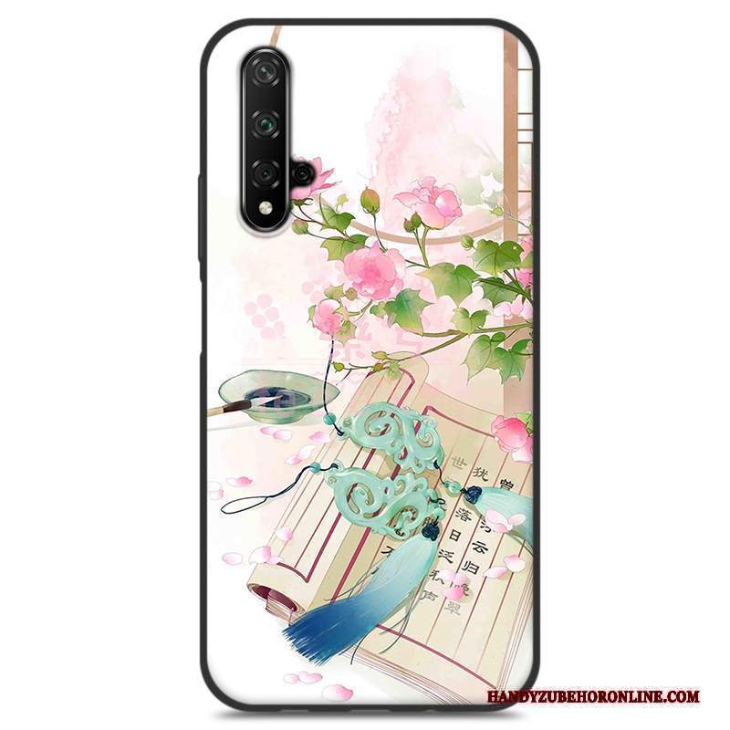 Custodia Huawei Nova 5t Silicone Blu Stile Cinese, Cover Huawei Nova 5t Protezione Telefono Piccola