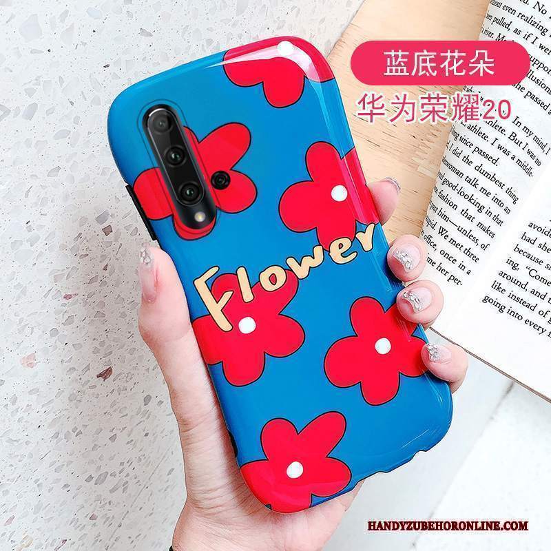 Custodia Huawei Nova 5t Silicone Tutto Incluso Fiori, Cover Huawei Nova 5t Colore Rosso Vento